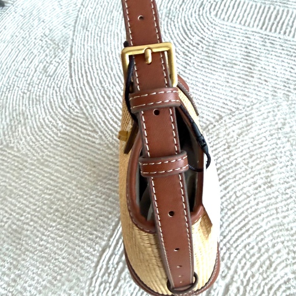 Mango Raffia-Effect Bucket Purse IDAURA NWT - Picture 10 of 12